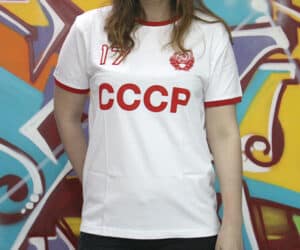 Camiseta CCCP blanca URSS Centenario Revolución Octubre 17 1917 Revolución