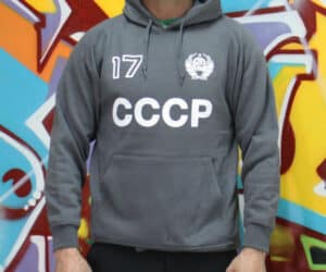 sudadera cccp gris tereshkova seleccion cccp futbol capucha comunista