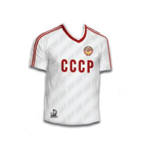 Camiseta fútbol CCCP blanca – La Lokomotora