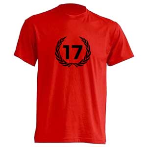 camiseta 17 roja