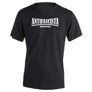 camiseta antifascista siempre negra