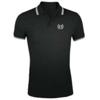 polo 17 negro blanco