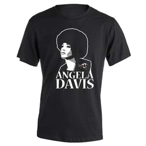 camiseta de angela davis negra