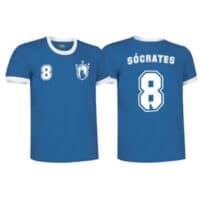 camiseta socrates brasil azul