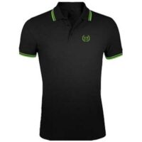 polo 17 negro verde