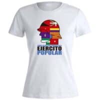 camiseta ejercito popular blanca mujer