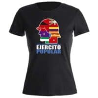 camiseta ejercito popular negra mujer