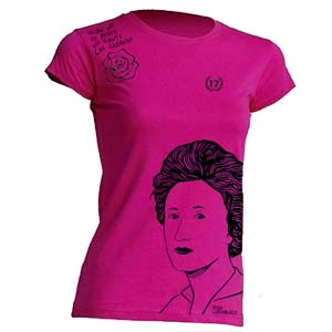 Camiseta Rosa Luxemburgo mujer fucsia