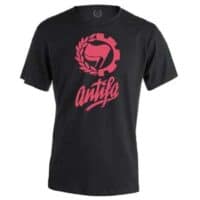 camiseta antifa negra roja