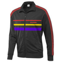 Chaqueta tricolor negra tricot